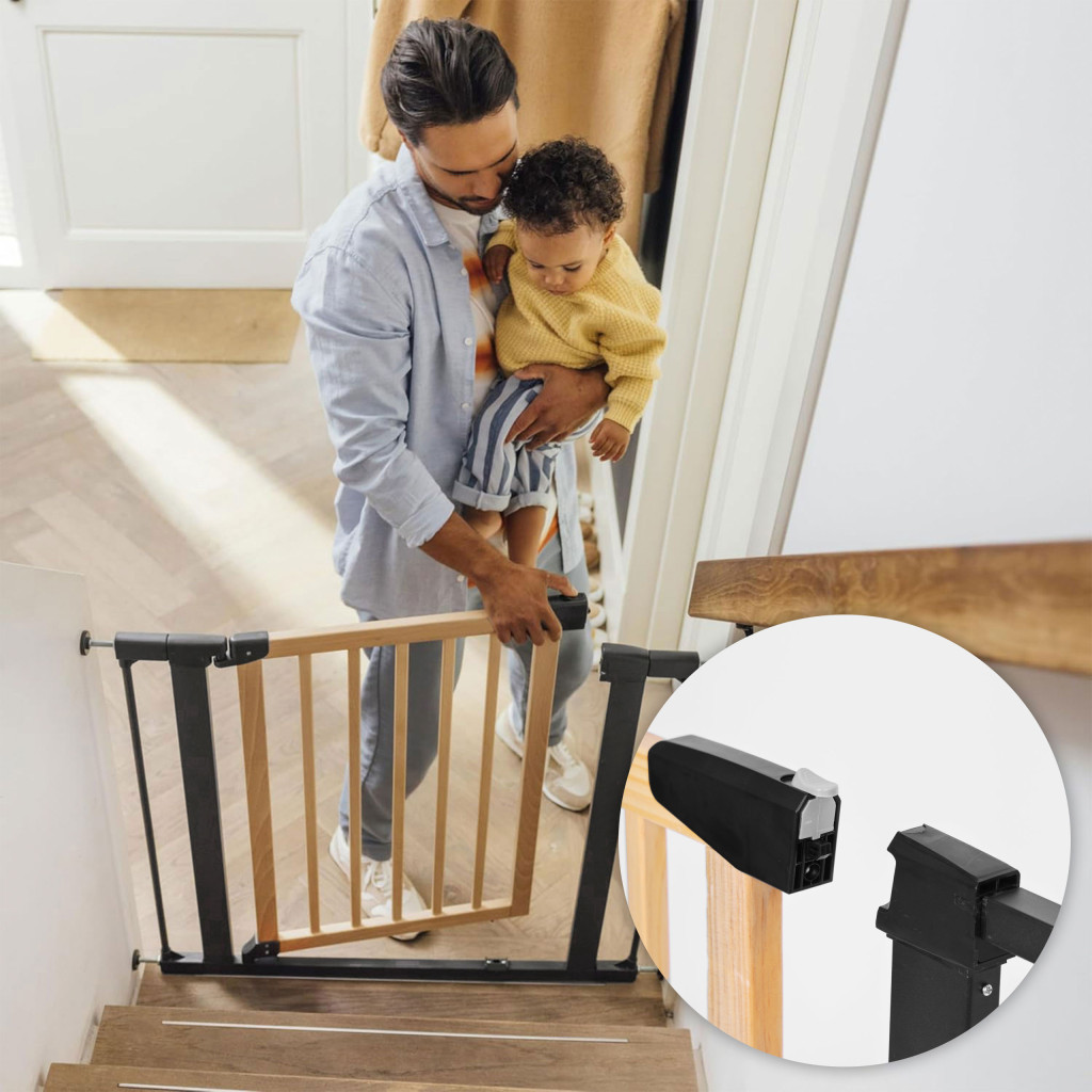 Homelux Balustradă de siguranță 74-80 cm pentru scări și uși din metal și lemn Mobalis Homvera