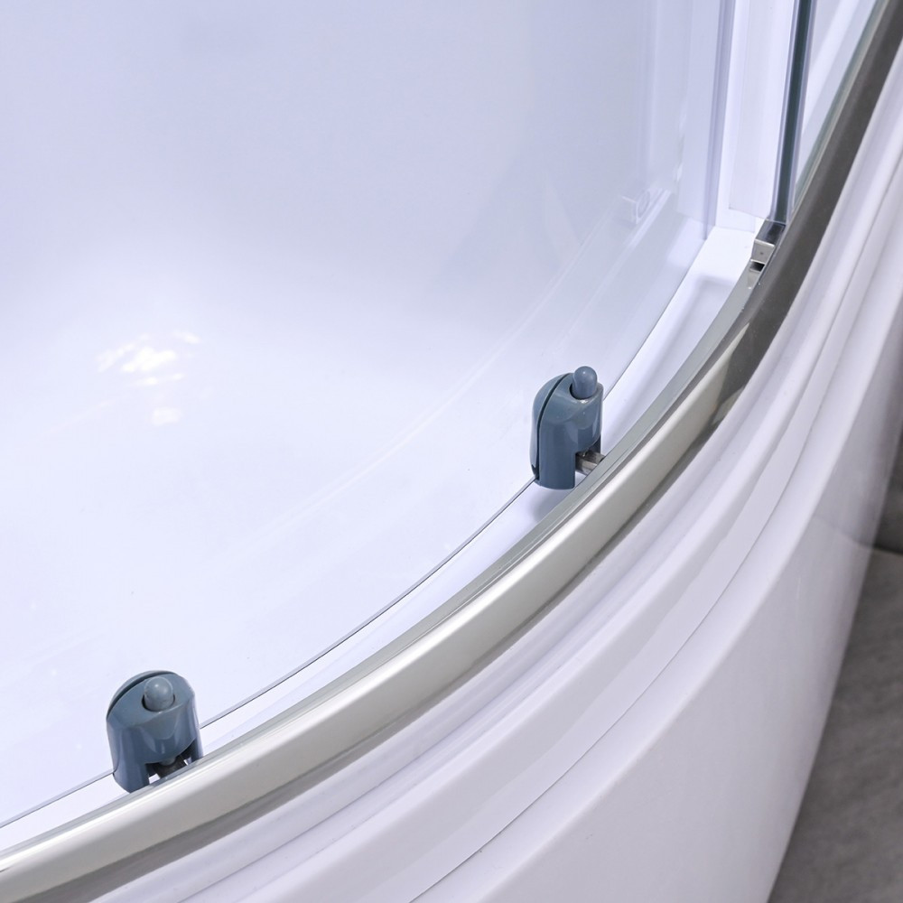 Leziter Cabină de duș Karolino 90 albă cu cadă adâncă Mobalis Homvera