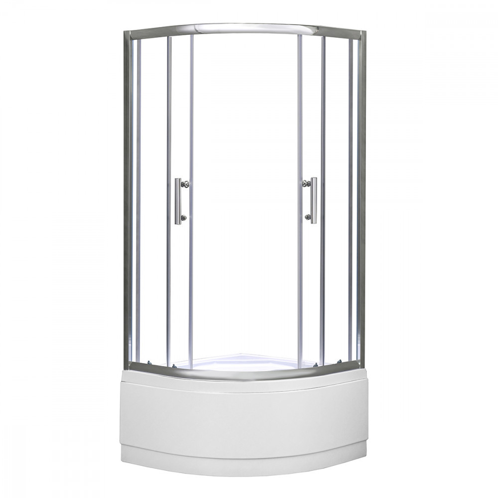 Leziter Cabină de duș curbată Spirit Deep 90x90 cm cu cădiță de duș Mobalis Homvera