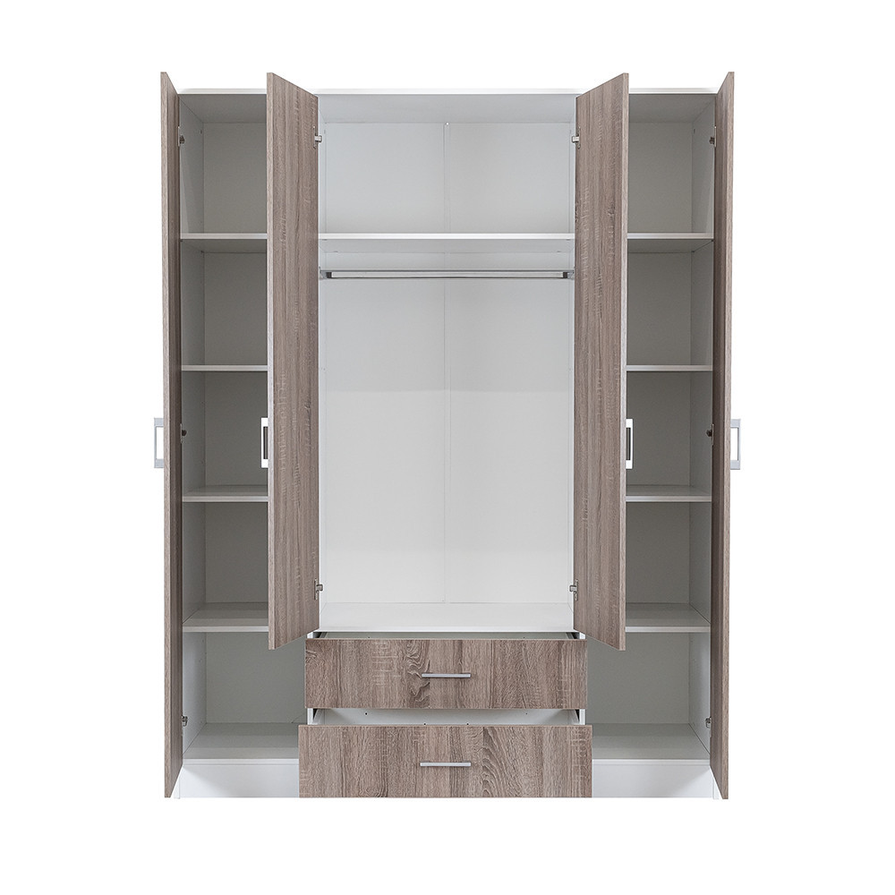 Leziter Dulap Miami 160x205 cm stejar York-alb Mobalis Homvera