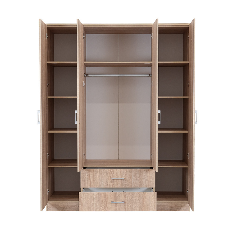 Leziter Dulap Miami 160x205 cm stejar sonoma-stejar sonoma Mobalis Homvera