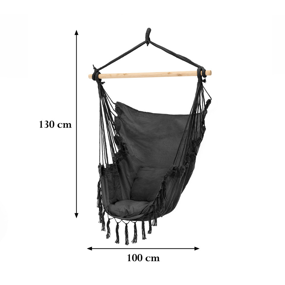 Leziter Fotoliu suspendat Puerto negru Mobalis Homvera