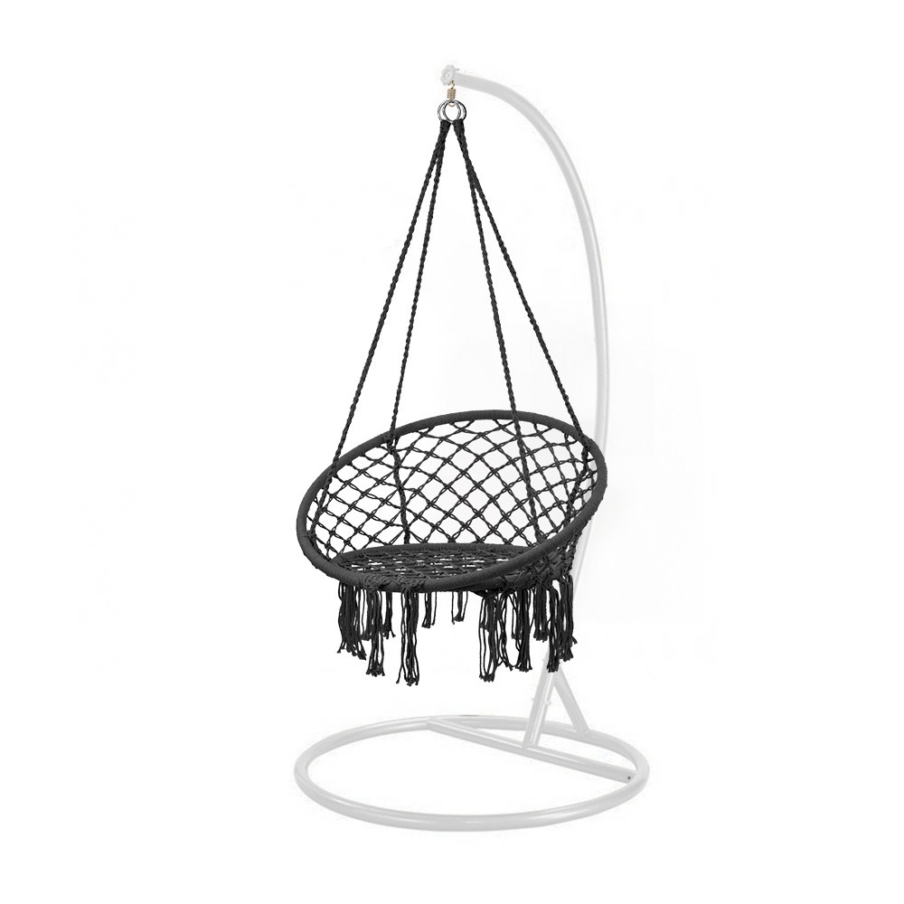 Leziter Scaun suspendat Cardenas cu suport alb-negru Mobalis Homvera