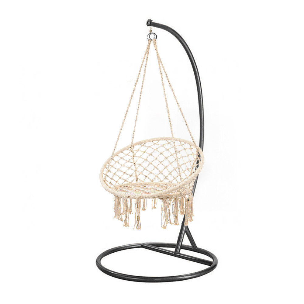 Leziter Scaun suspendat Cardenas cu suport bej-negru Mobalis Homvera