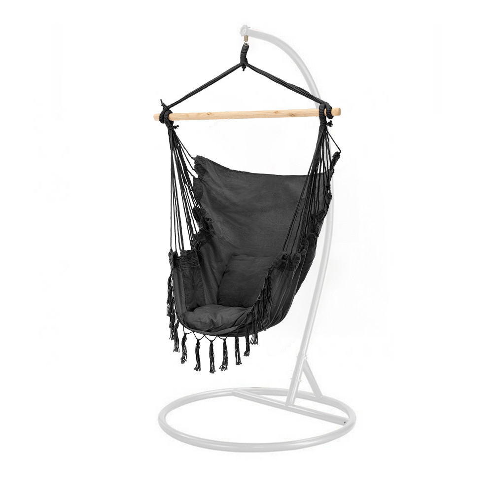 Leziter Scaun suspendat Puerto cu suport alb-negru Mobalis Homvera