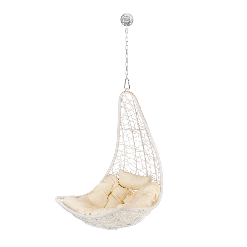 Leziter Scaun suspendat de grădină Natal Easy cu kit de montare alb Mobalis Homvera