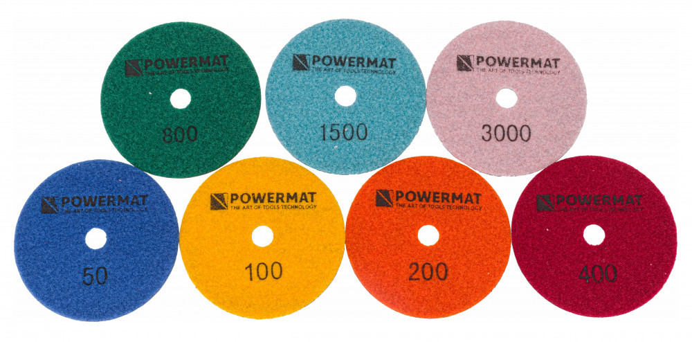 Powermat Set de discuri abrazive diamantate PM-DPP-100TS Mobalis Homvera