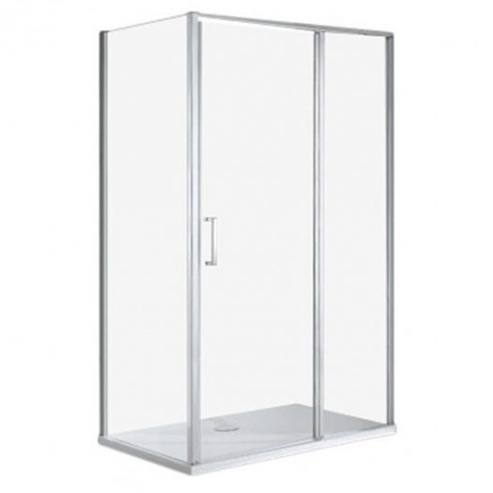 Wellis Cabină de duș asimetrică Triton 80x120 cm fără cădiță de duș cu înveliș Easy Clean Mobalis Homvera