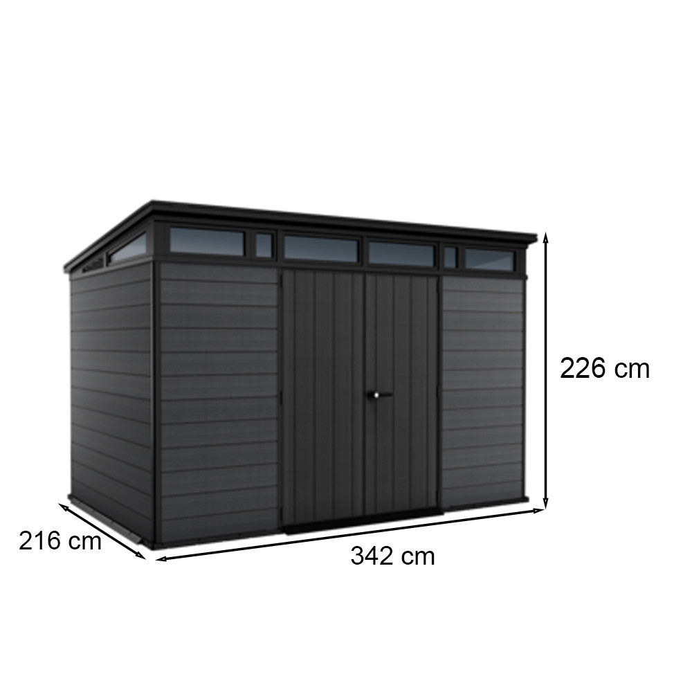 Curver Căsuță de grădină din plastic Cortina 2.0 11x7 gri Mobalis Homvera