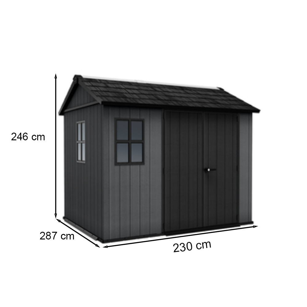 Curver Căsuță de grădină din plastic Newton 2.0 9x7.5 gri Mobalis Homvera