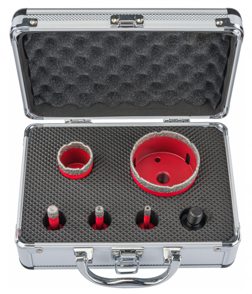 Red Technic Set de 5 burghie cu adaptor pentru ferăstrău diamantat 6-68 mm HEX M14 RTZOD0045 Mobalis Homvera