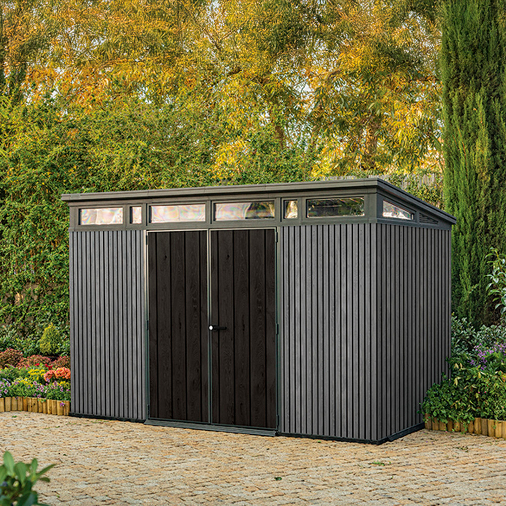 Curver Căsuță de grădină din plastic Signature PENT 11x7, gri venețian Mobalis Homvera