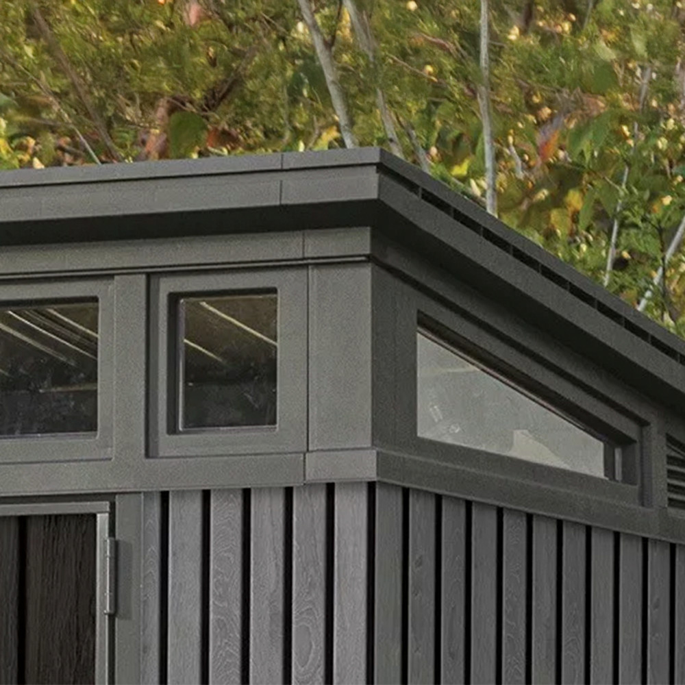 Curver Căsuță de grădină din plastic Signature PENT 7x7, gri venețian Mobalis Homvera