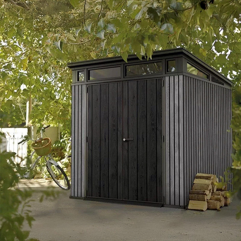 Curver Căsuță de grădină din plastic Signature PENT 7x7, gri venețian Mobalis Homvera