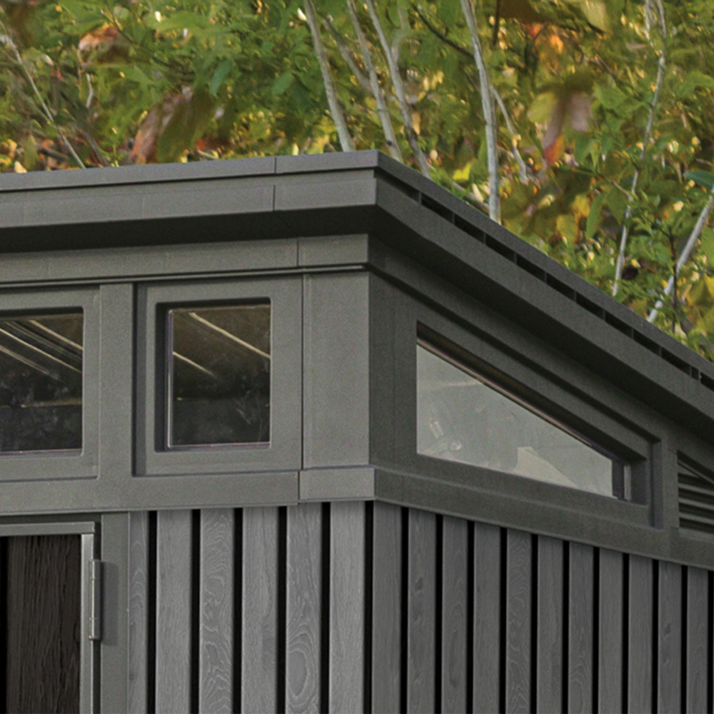 Curver Căsuță de grădină din plastic Signature PENT 9x7, gri venețian Mobalis Homvera