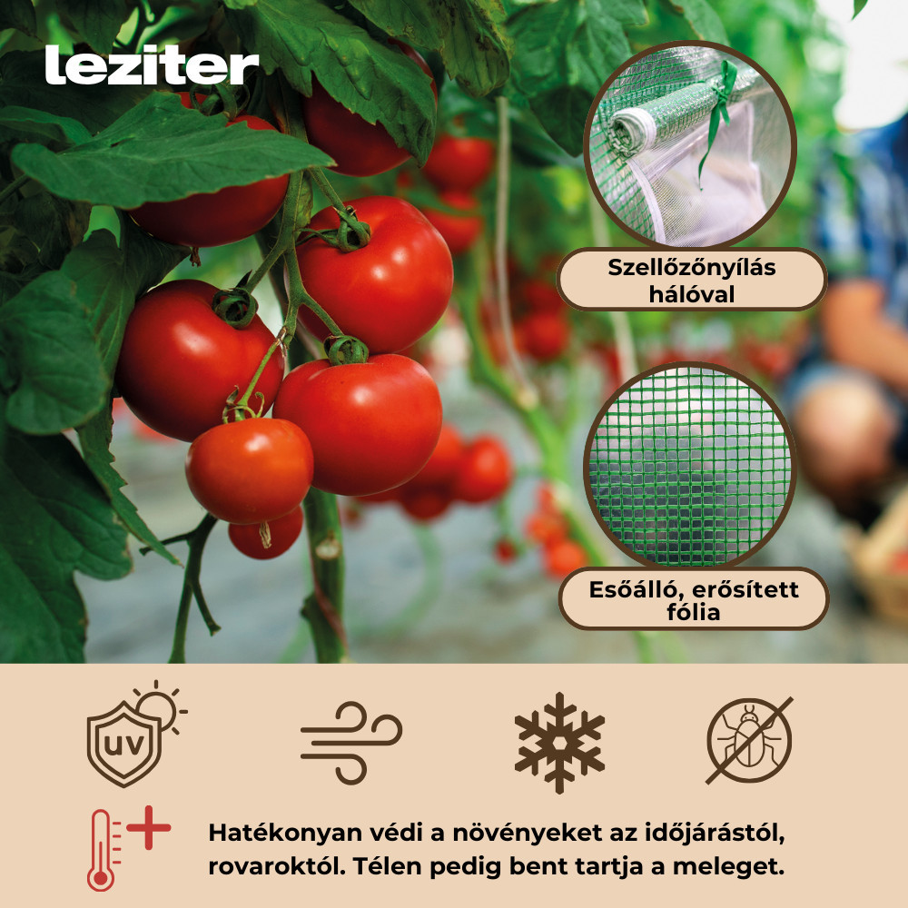 Leziter Cort din folie 200x200x300 cm cu cadru din folie ranforsată Mobalis Homvera