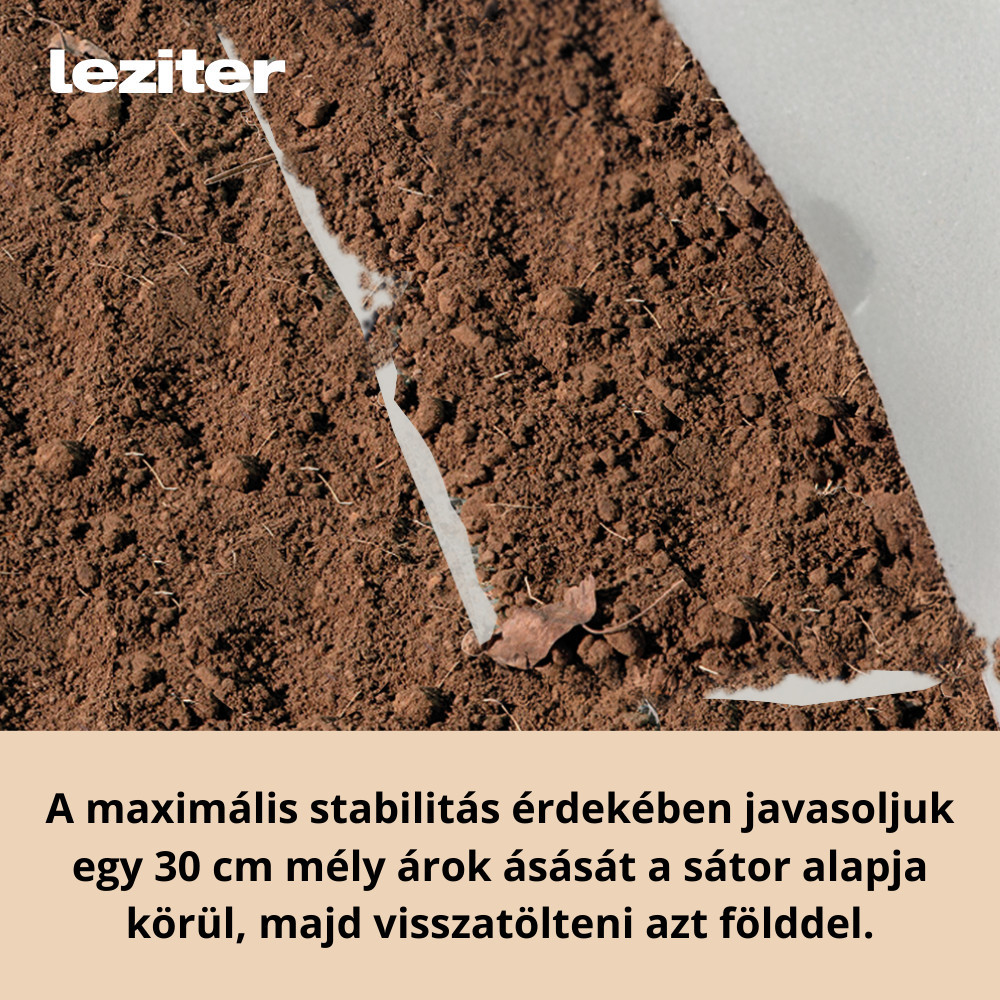 Leziter Cort din folie 200x200x300 cm cu cadru din folie ranforsată Mobalis Homvera