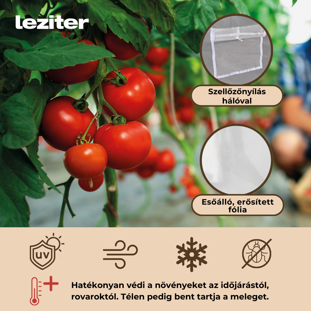 Leziter Cort din folie 200x200x300 cm cu cadru din folie ranforsată Mobalis Homvera