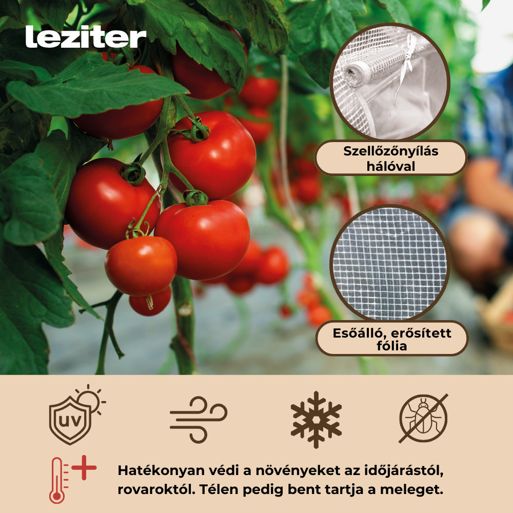 Leziter Cort din folie 200x300x600 cm, cadru din folie Mobalis Homvera