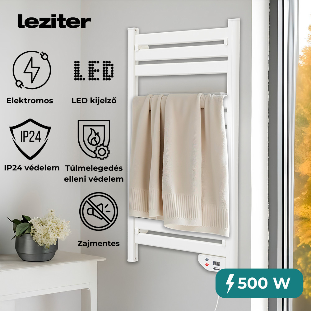 Leziter Radiator electric pentru prosoape 500W Mobalis Homvera
