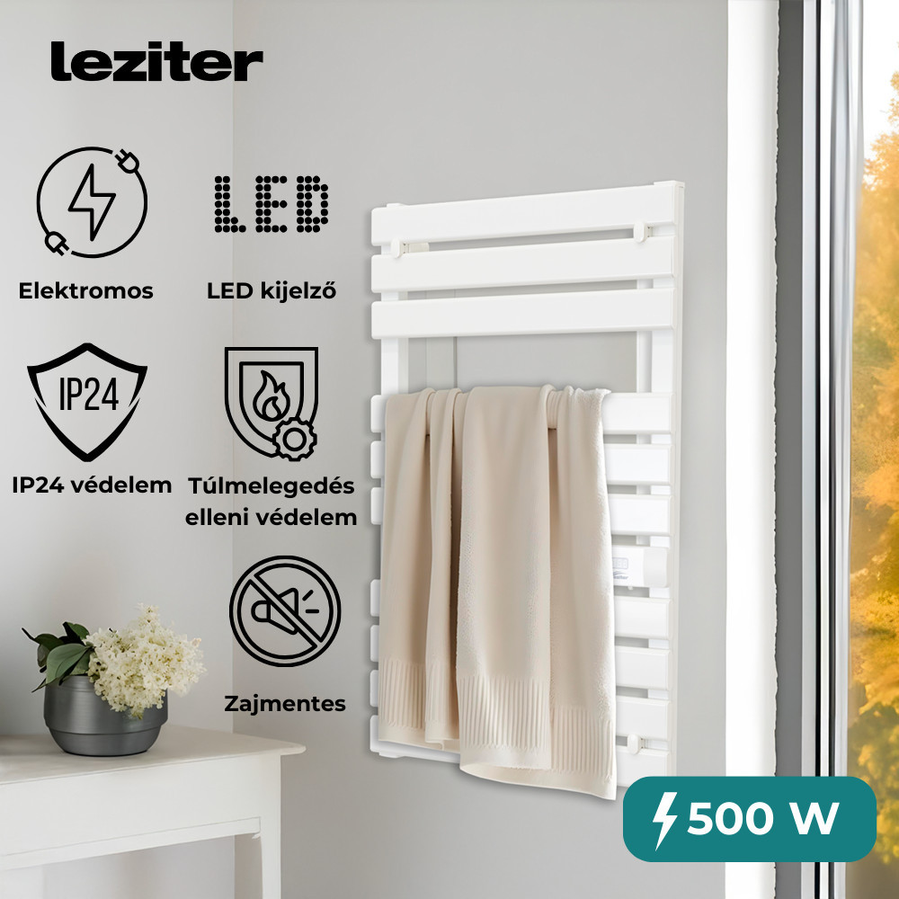 Leziter Radiator electric pentru prosoape 500W Mobalis Homvera