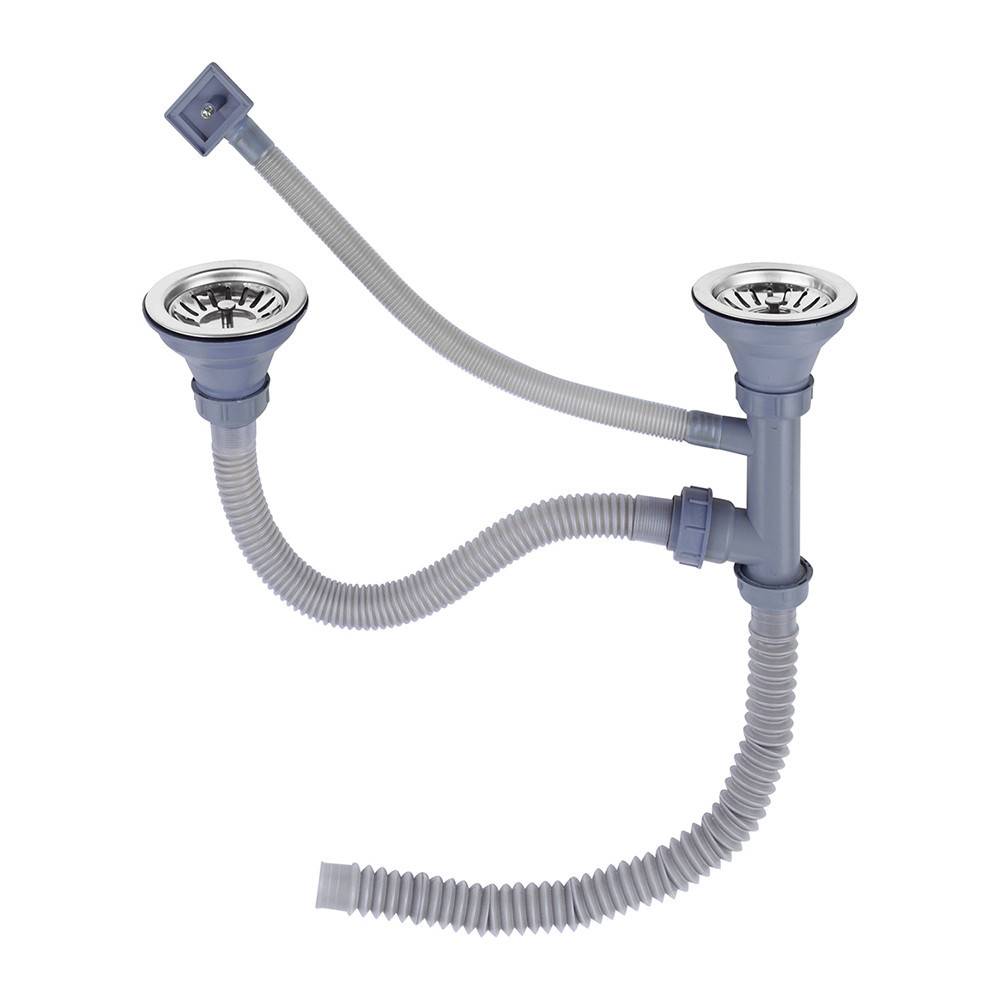 Leziter Sifon pentru chiuvetă cu 2 cuve Mobalis Homvera