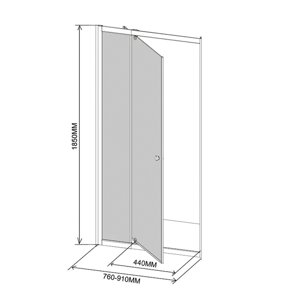 Leziter Ușă de duș reglabilă flexibilă 76-91x185 cm Mobalis Homvera