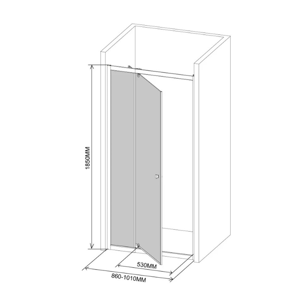 Leziter Ușă de duș reglabilă flexibilă 86-101x185 cm Mobalis Homvera