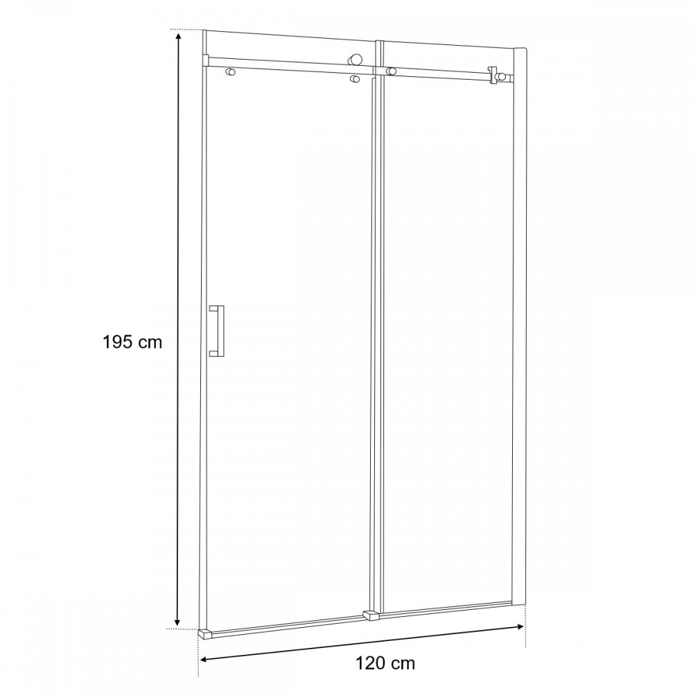 Leziter Ușă de duș tip rulou Bold 120x195 cm Mobalis Homvera