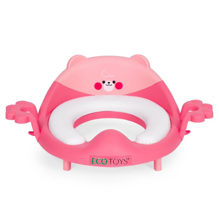 Homelux Capac de toaletă cu clapete și pernă moale, roz Mobalis Homvera