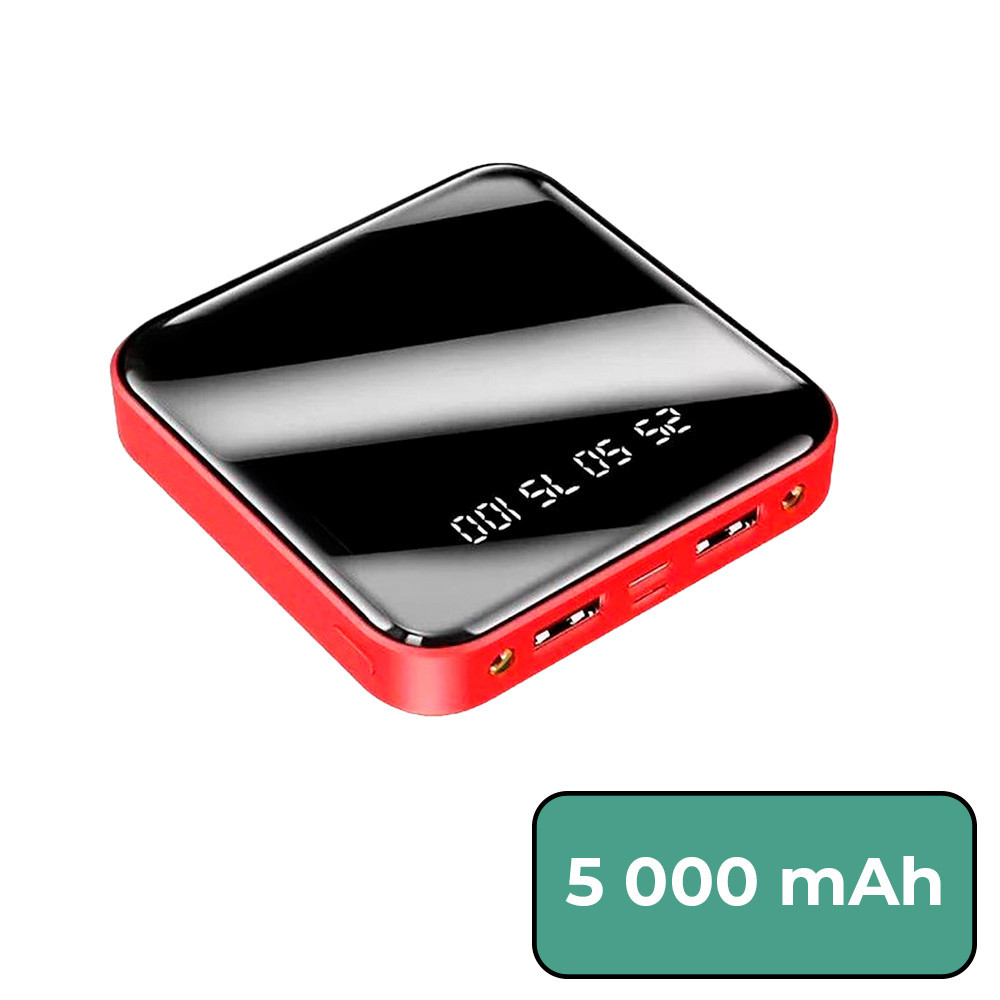 Leziter Baterie externă 5000 mAH 2A 10W roșie Mobalis Homvera