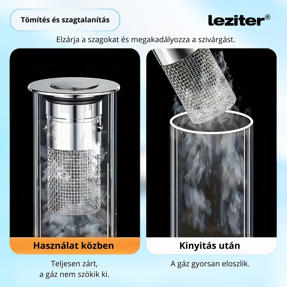 Leziter Dop de scurgere cu filtru din oțel inoxidabil 60 mm Mobalis Homvera