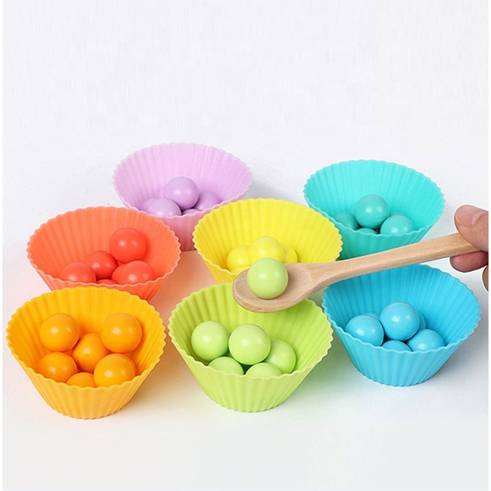 Leziter Puzzle mozaic cu bile, jucărie din lemn Montessori Mobalis Homvera