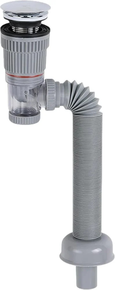 Leziter Scurgere Klikk-Klakk pentru lavoar standard cu sifon și țeavă flexibilă Mobalis Homvera