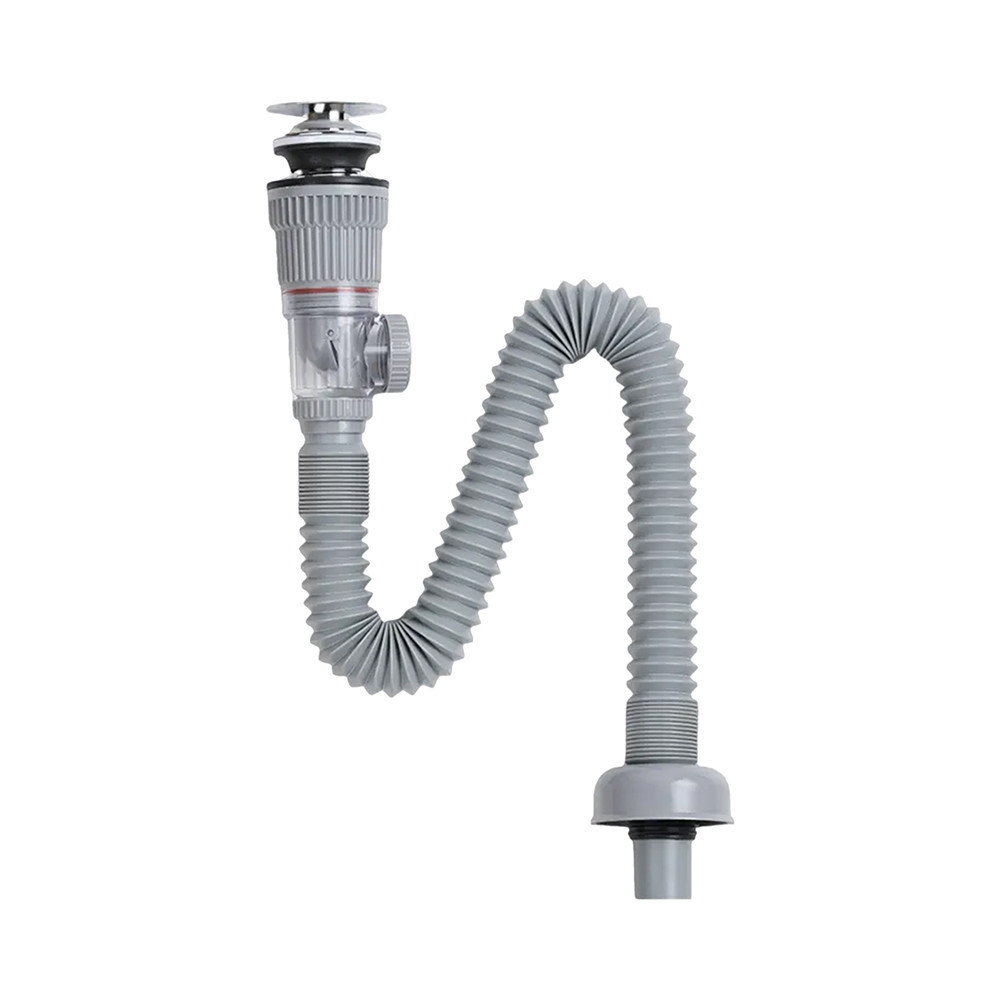 Leziter Scurgere Klikk-Klakk pentru lavoar standard cu sifon și țeavă flexibilă Mobalis Homvera