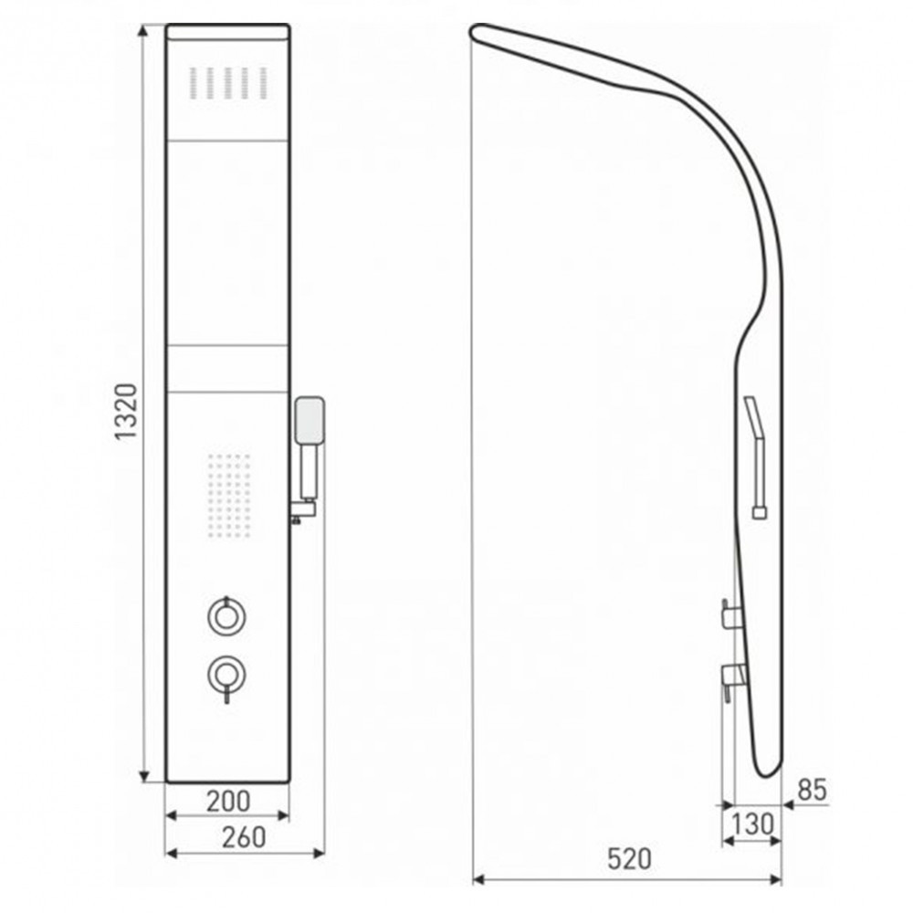 Kerra Panou de duș cu hidromasaj Enzo Mobalis Homvera