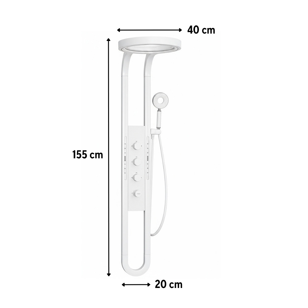 Leziter Panou de duș cu hidromasaj Aquajet Mobalis Homvera