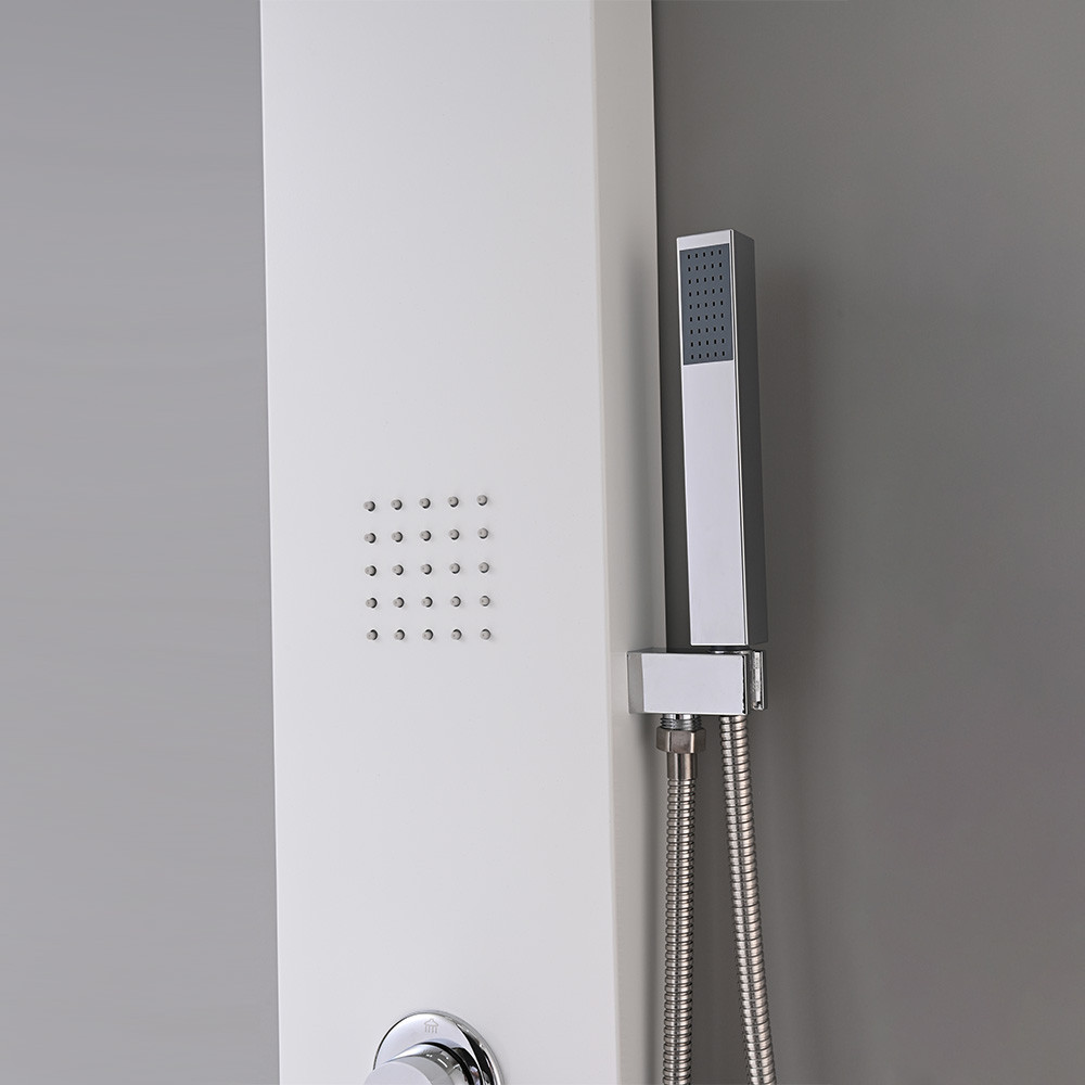 Leziter Panou de duș cu hidromasaj Malaga White Mobalis Homvera