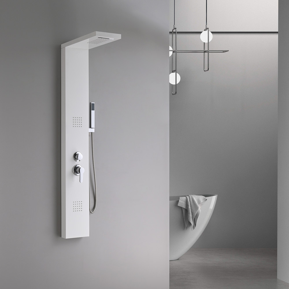 Leziter Panou de duș cu hidromasaj Malaga White Mobalis Homvera