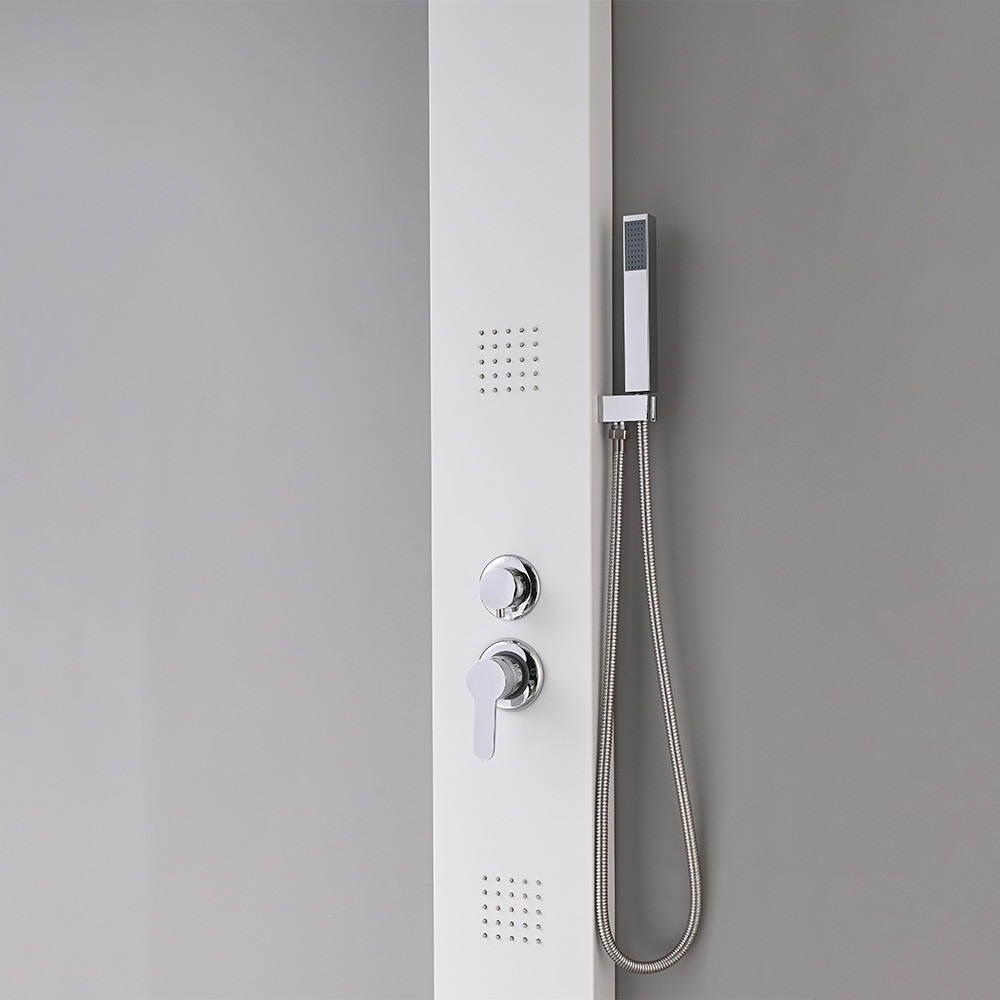 Leziter Panou de duș cu hidromasaj Malaga White Mobalis Homvera