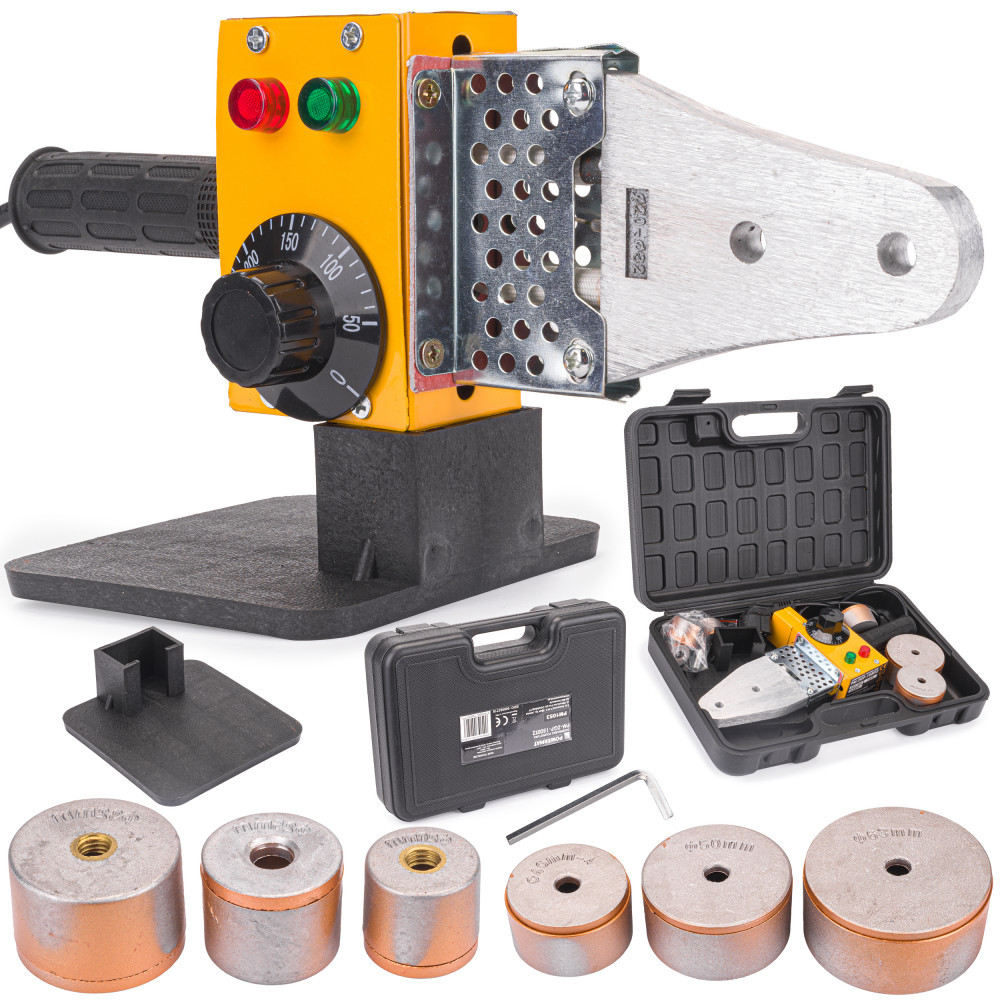 Powermat Aparat de sudură pentru țevi PVC PP 1500W 6 inserții 20-63MM PM-ZGP-1500T2 Mobalis Homvera