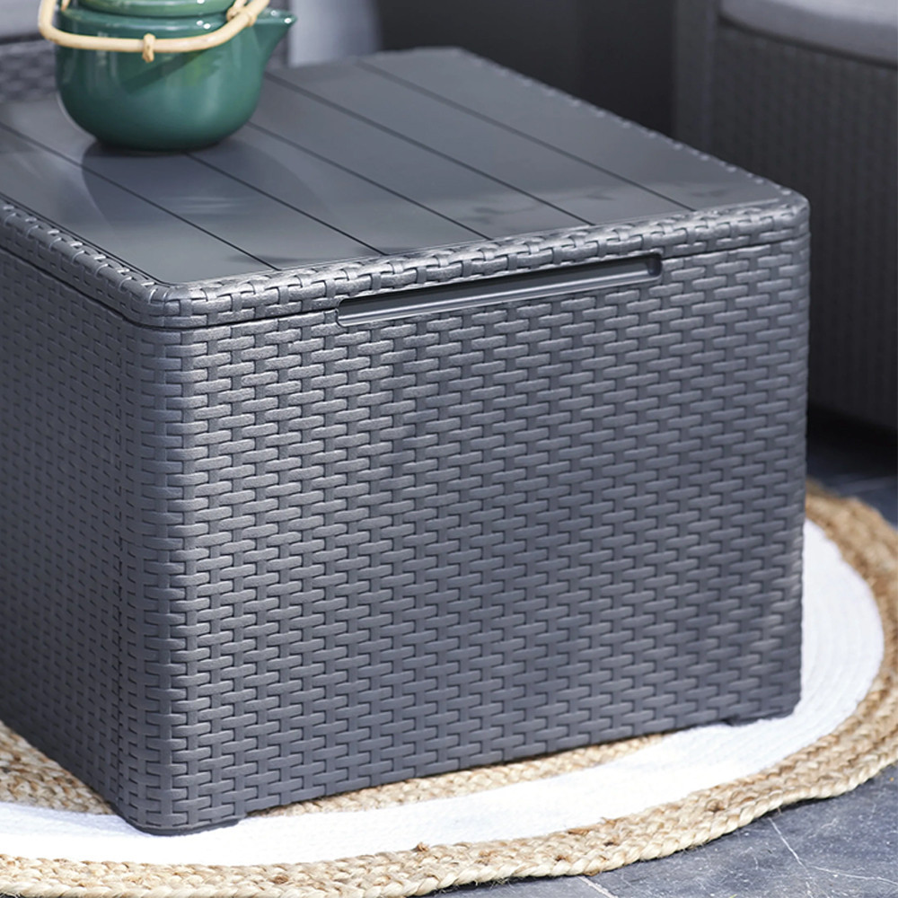 Curver Set de colț de grădină Claire cu 5 locuri, masă și suport pentru perne Mobalis Homvera