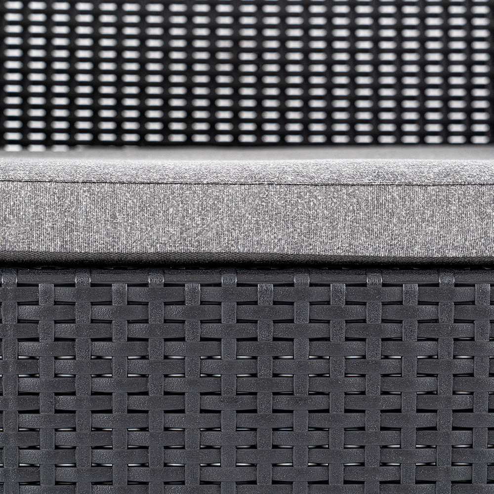 Curver Set de colț de grădină Claire cu 5 locuri, masă și suport pentru perne Mobalis Homvera