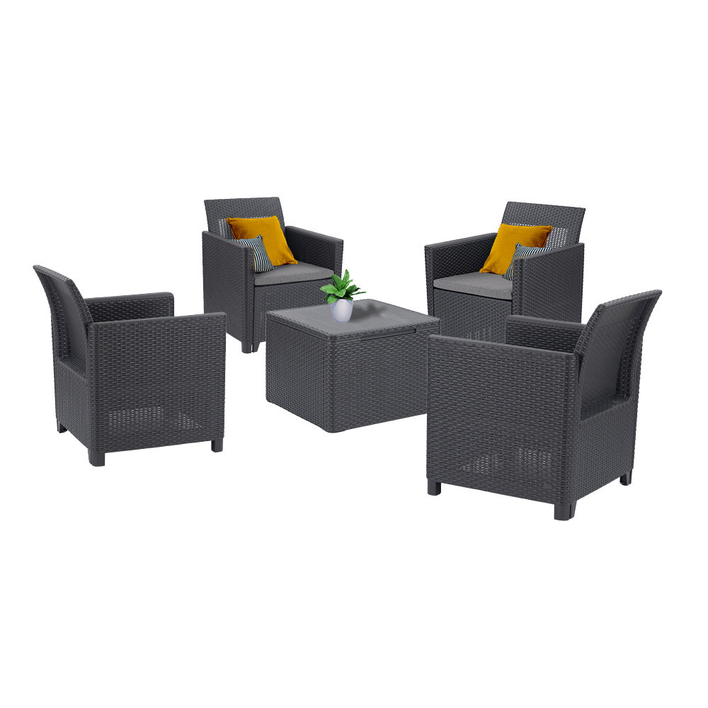 Curver Set de mobilier de grădină Claire II cu 4 locuri Mobalis Homvera