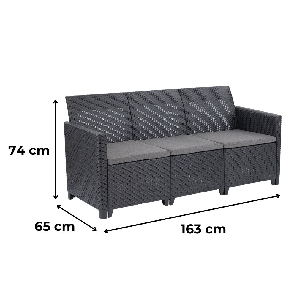 Curver Set de mobilier de grădină Claire V cu 7 locuri și masă de depozitare Arica Mobalis Homvera