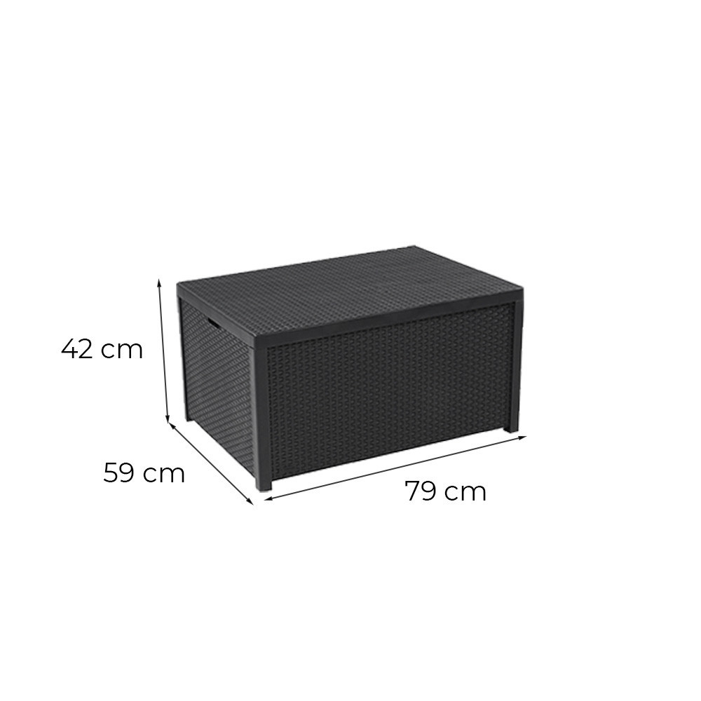 Curver Set de mobilier de grădină Claire V cu 7 locuri și masă de depozitare Arica Mobalis Homvera