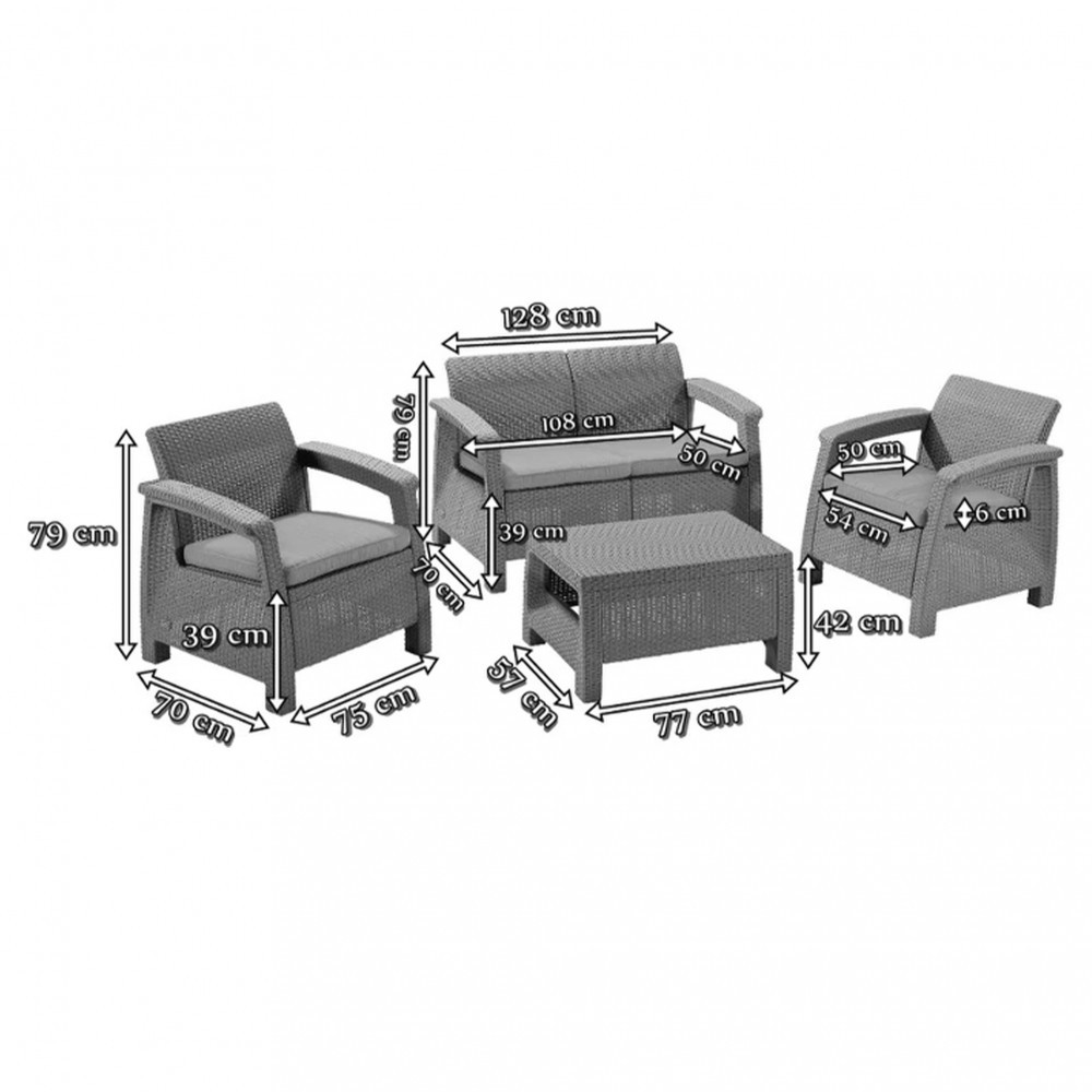 Curver Set de mobilier de grădină Corfu Mobalis Homvera