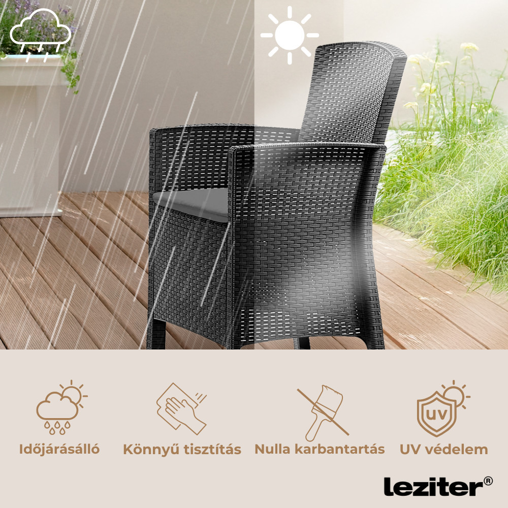 Leziter Set de mobilier de grădină Hellma 6 în 1 Mobalis Homvera