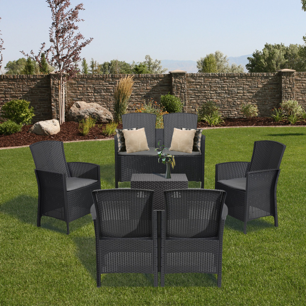 Leziter Set de mobilier de grădină Lima II cu 6 locuri Mobalis Homvera