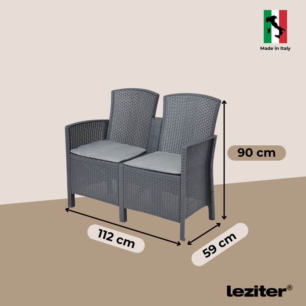 Leziter Set de mobilier de grădină Lima II cu 6 locuri Mobalis Homvera